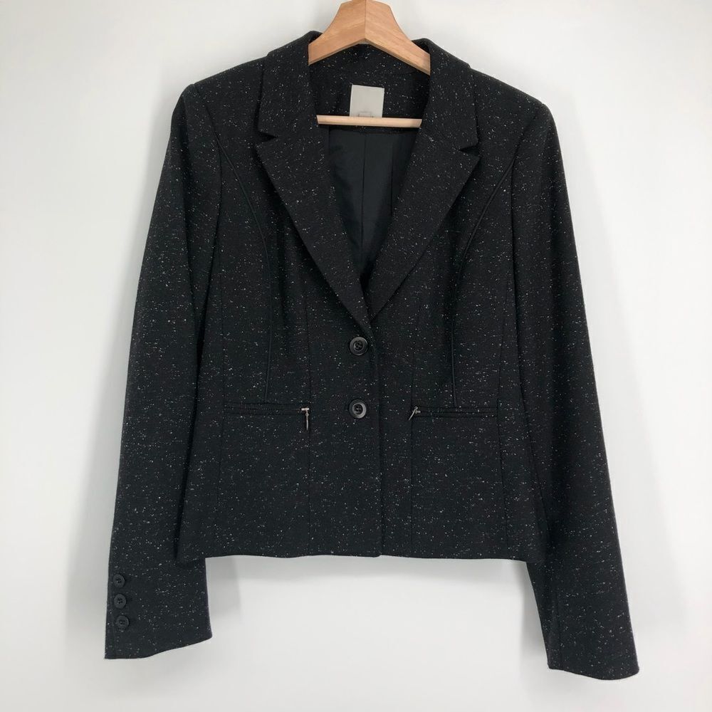 HALOGEN Wool Blend Speckled Blazer Size 8